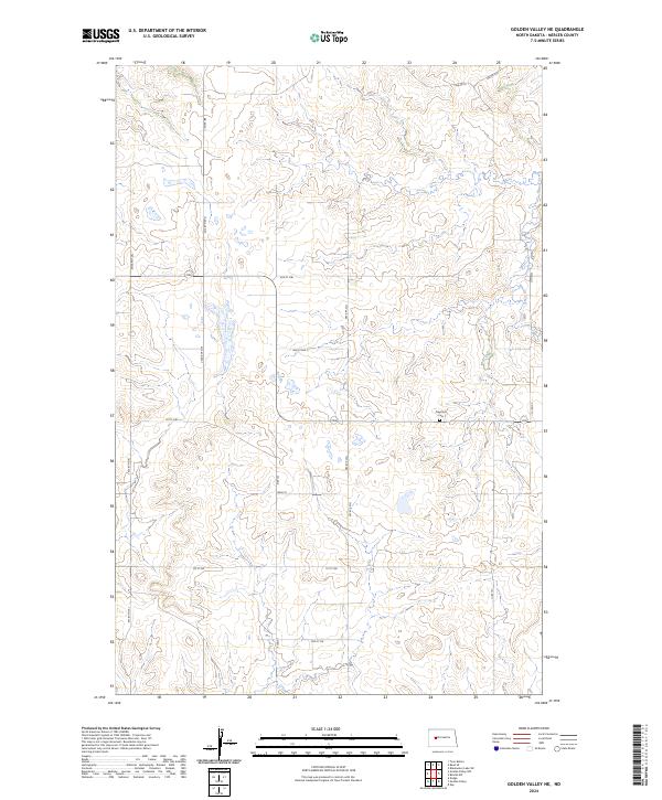 Golden Valley NE topographic map thumbnail