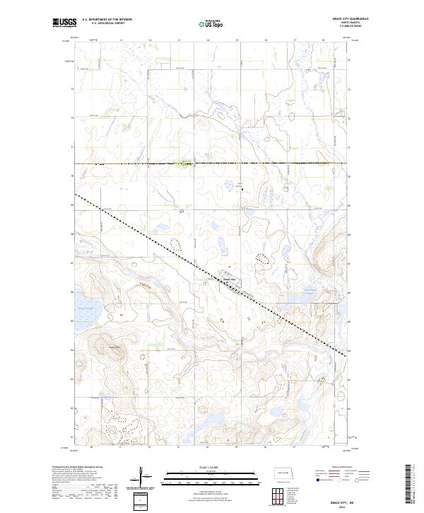 Grace City topographic map thumbnail