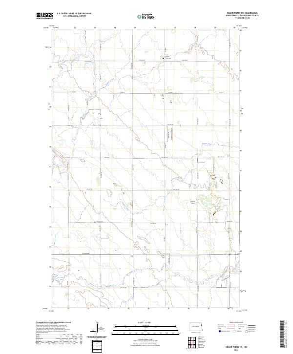Grand Forks SW topographic map thumbnail