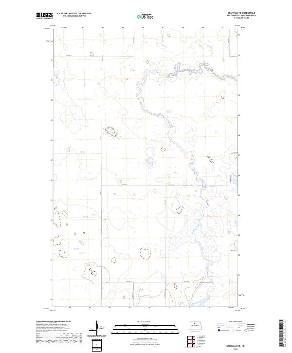 Granville NE topographic map thumbnail