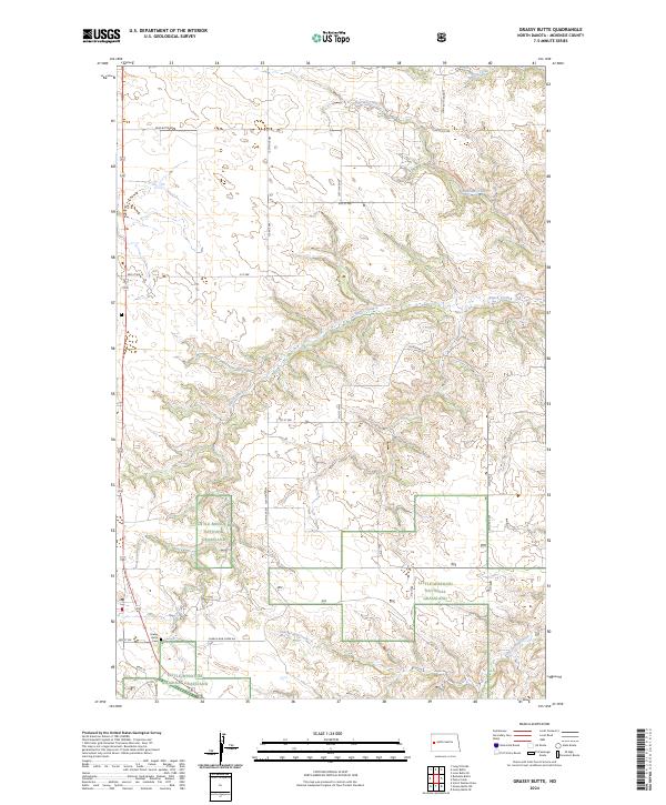 Grassy Butte topographic map thumbnail
