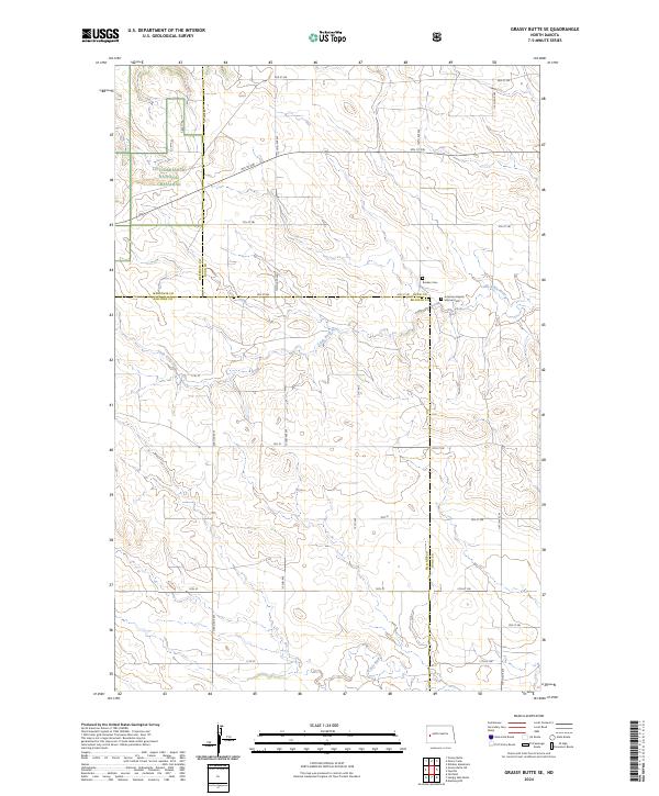 Grassy Butte SE topographic map thumbnail