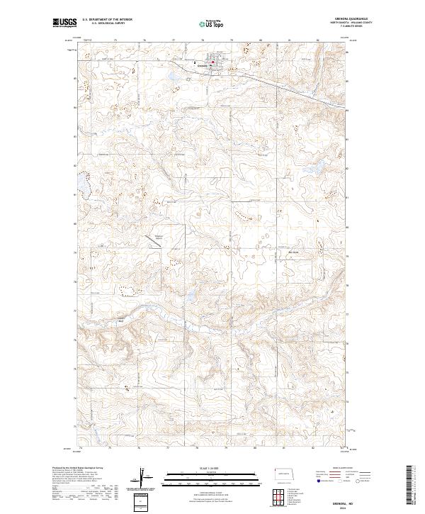 Grenora topographic map thumbnail