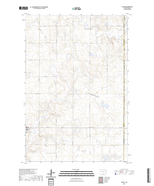 Hague topographic map thumbnail