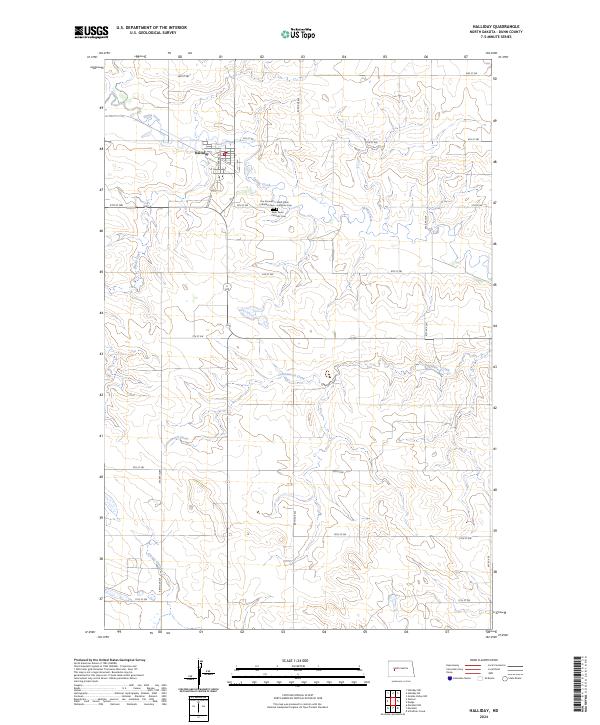 Halliday topographic map thumbnail