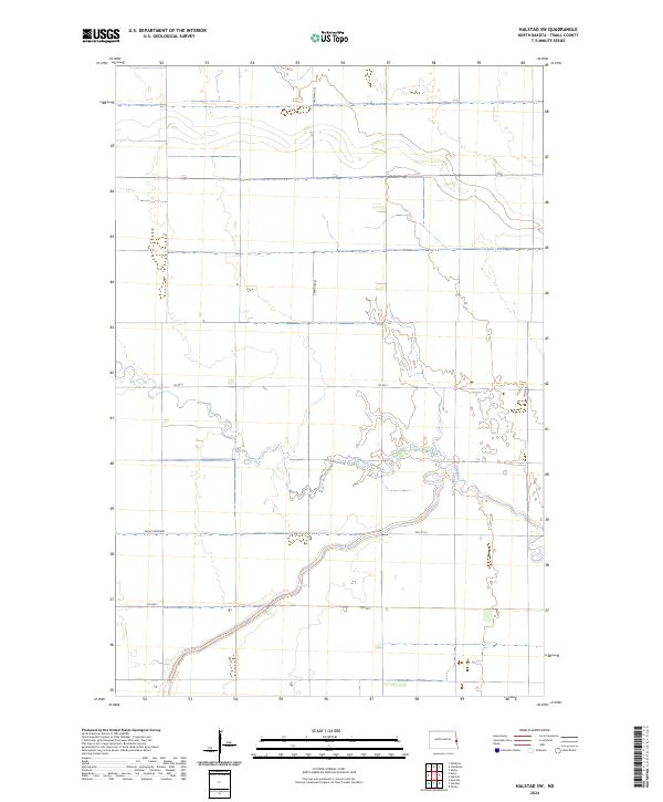 Halstad SW topographic map thumbnail