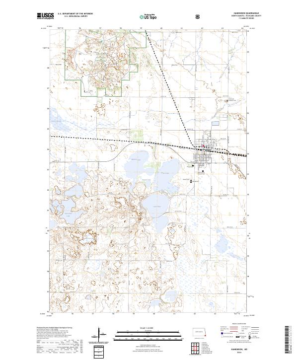 Hankinson topographic map thumbnail