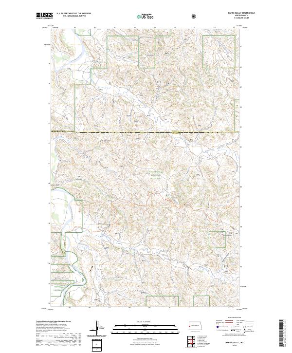 Hanks Gully topographic map thumbnail