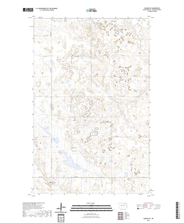 Hannah SE topographic map thumbnail