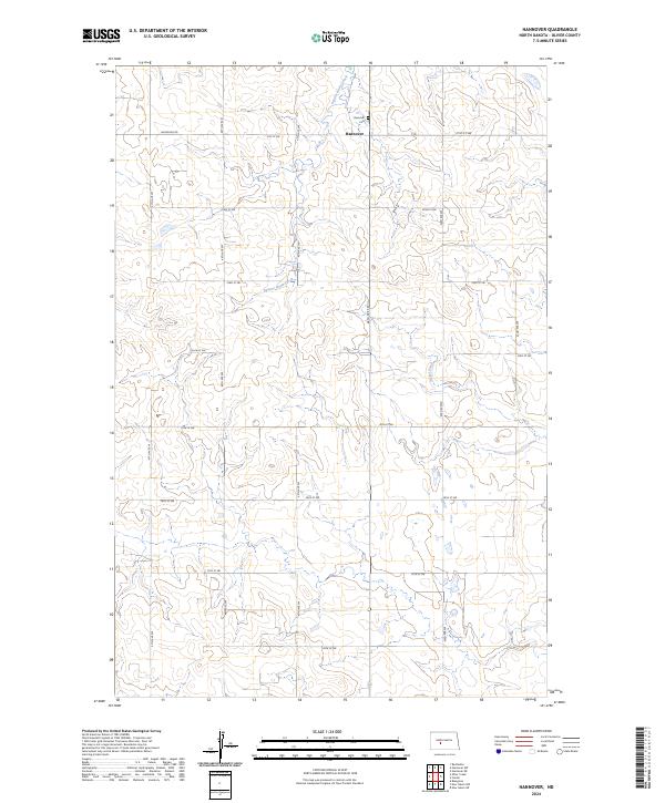 Hannover topographic map thumbnail