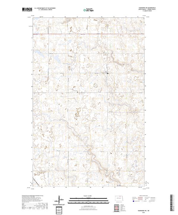 Hansboro SW topographic map thumbnail