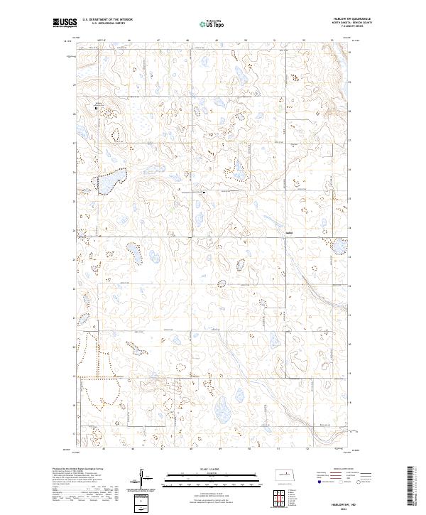 Harlow SW topographic map thumbnail