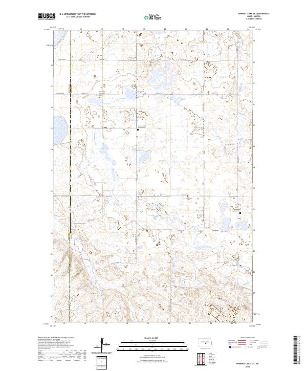 Harriet Lake SE topographic map thumbnail