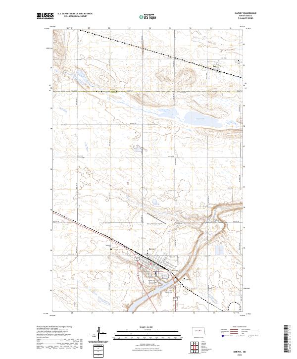 Harvey topographic map thumbnail