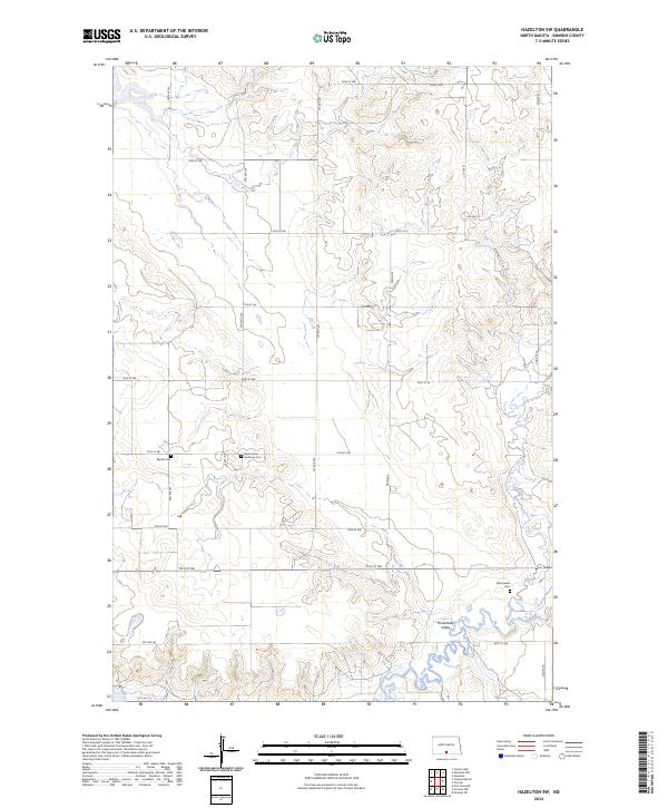 Hazelton SW topographic map thumbnail