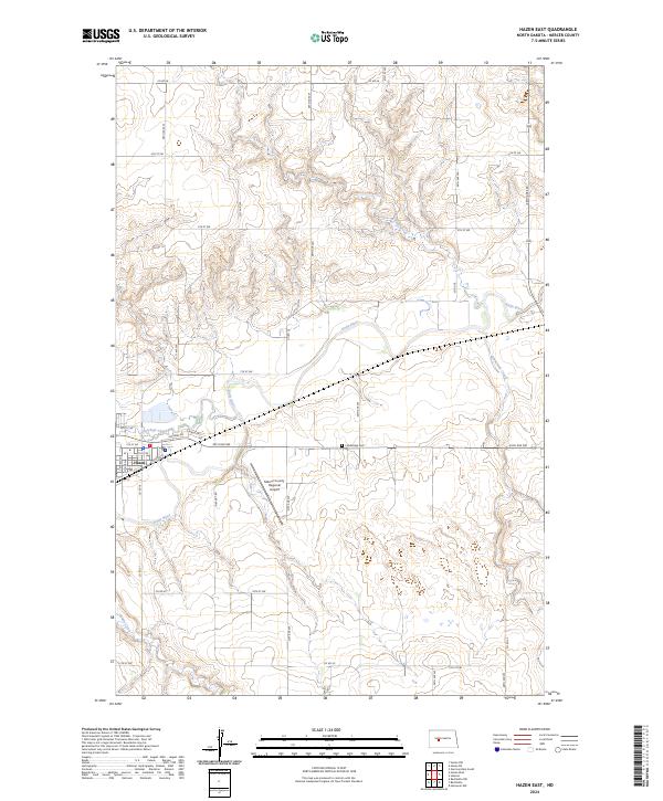 Hazen East topographic map thumbnail