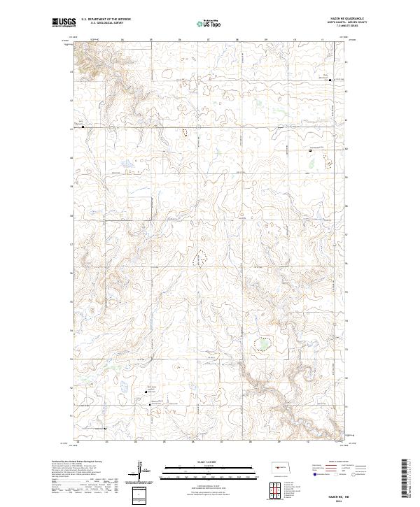 Hazen NE topographic map thumbnail