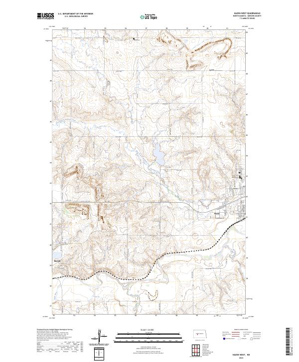 Hazen West topographic map thumbnail