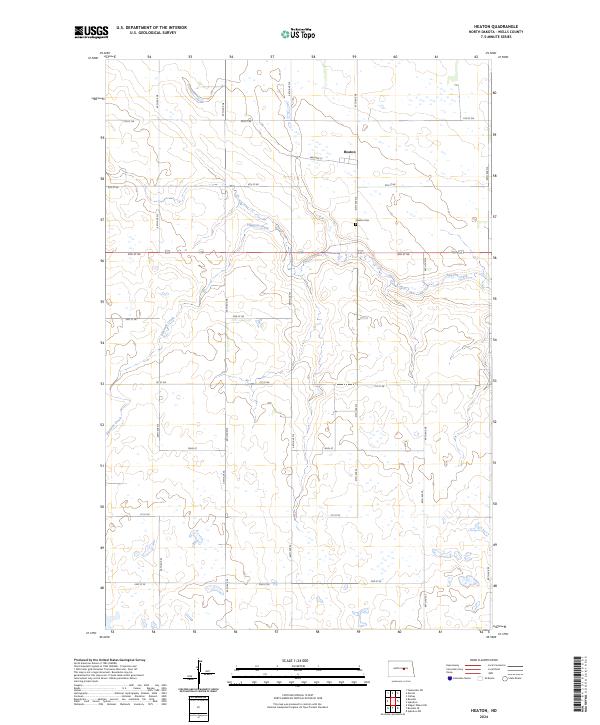 Heaton topographic map thumbnail
