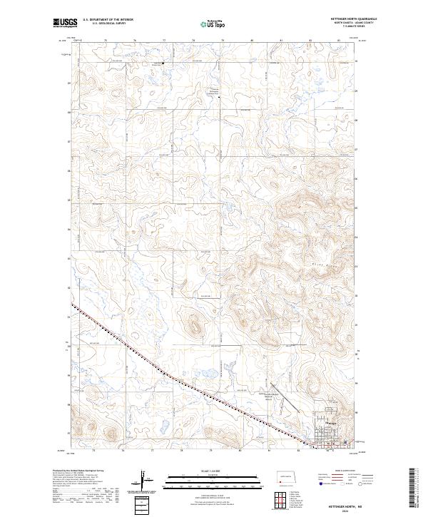 Hettinger North topographic map thumbnail