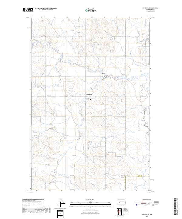Hirschville topographic map thumbnail