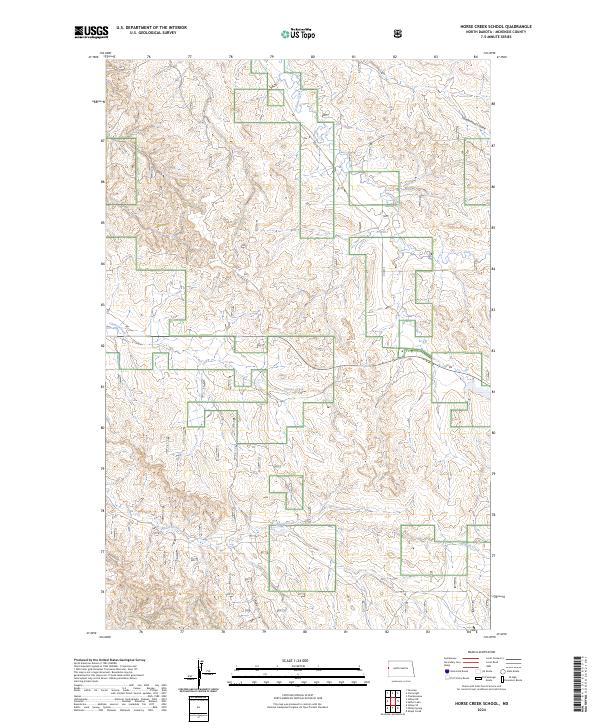 Horse Creek School topographic map thumbnail