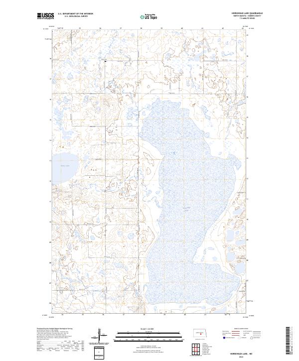 Horsehead Lake topographic map thumbnail