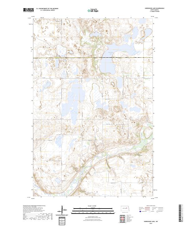 Horseshoe Lake topographic map thumbnail