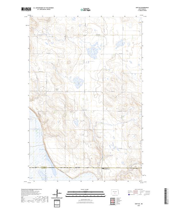 Huff NE topographic map thumbnail