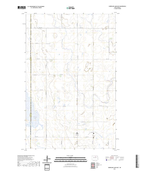 Hurricane Lake East topographic map thumbnail
