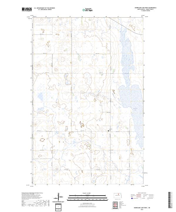 Hurricane Lake West topographic map thumbnail
