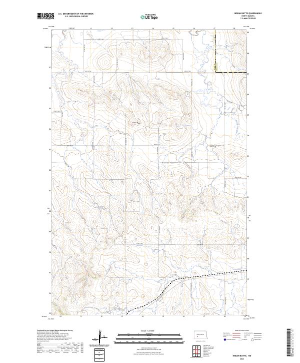 Indian Butte topographic map thumbnail