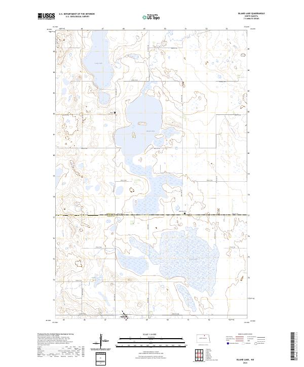 Island Lake topographic map thumbnail