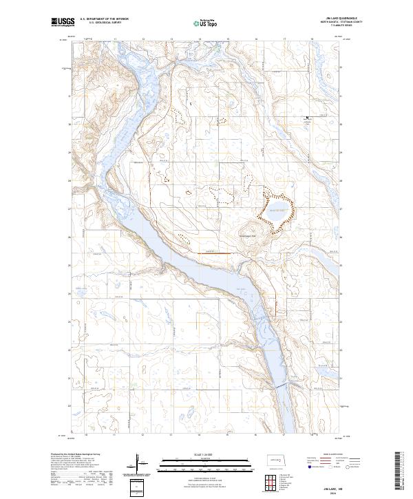 Jim Lake topographic map thumbnail