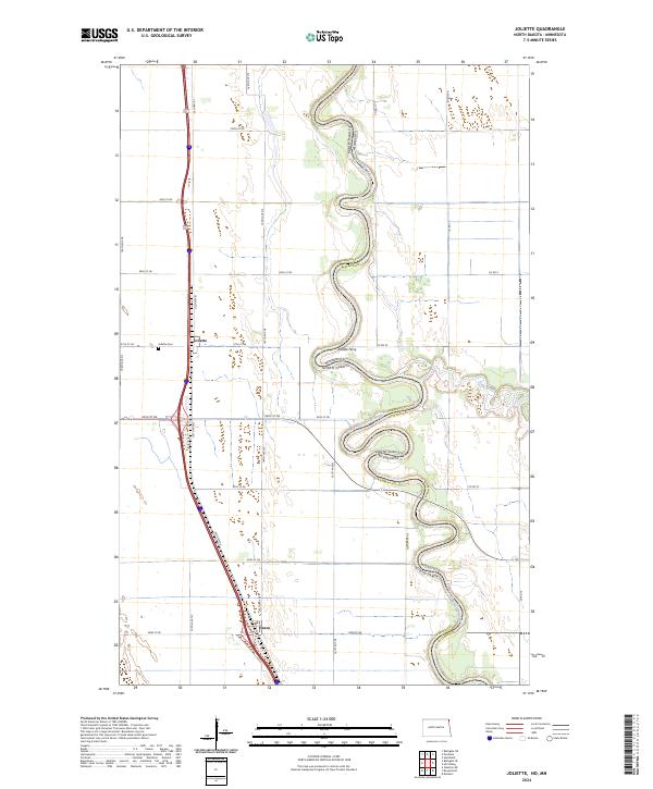 Joliette topographic map thumbnail