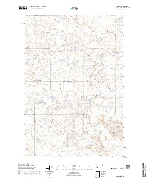 Jung Lake topographic map thumbnail