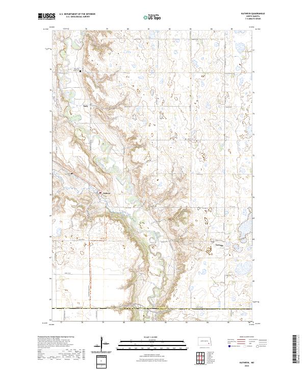 Kathryn topographic map thumbnail