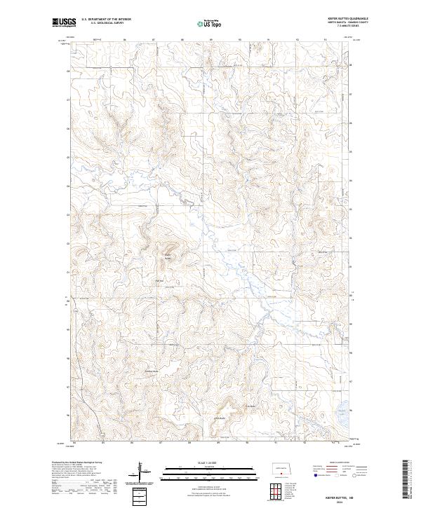 Kiefer Buttes topographic map thumbnail