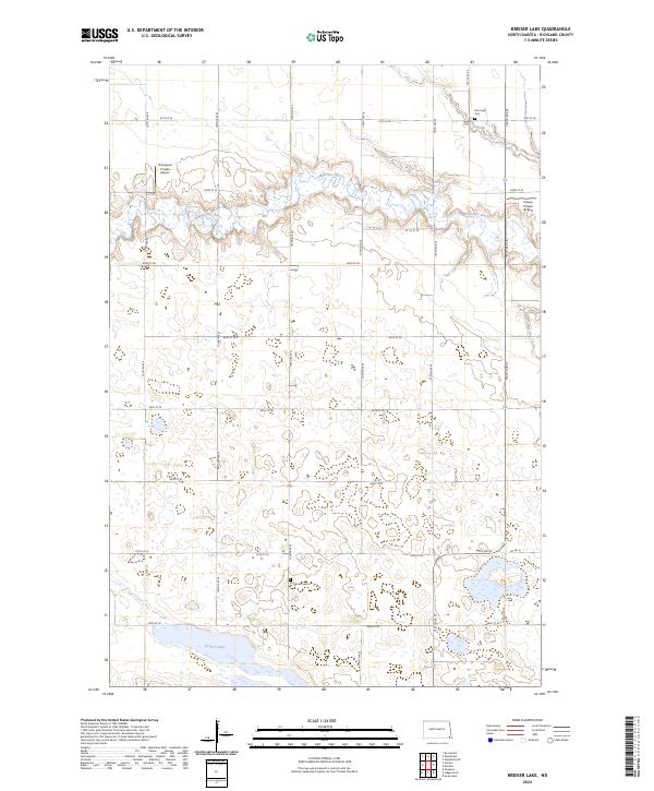 Kreiser Lake topographic map thumbnail