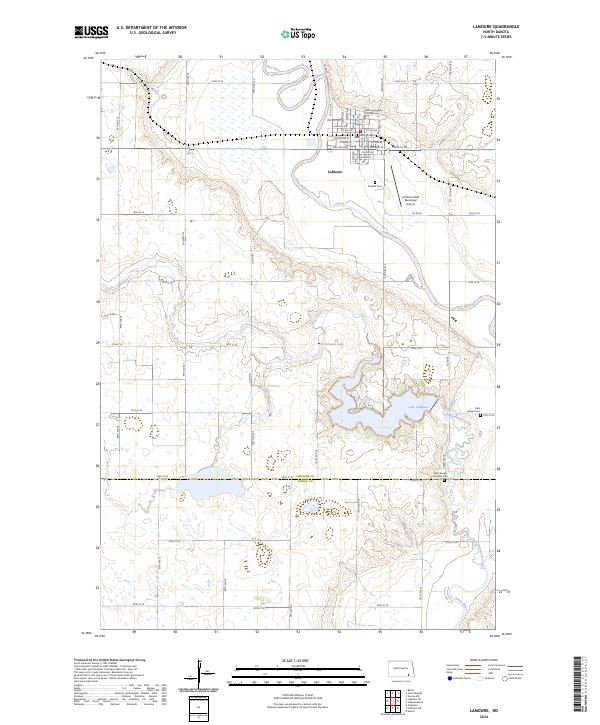 LaMoure topographic map thumbnail