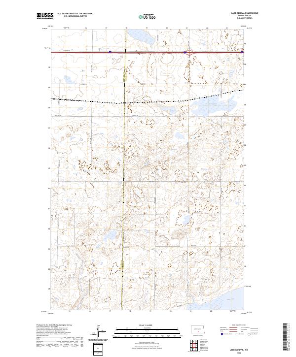 Lake Geneva topographic map thumbnail