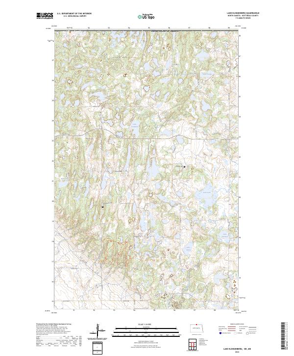 Lake Klingenberg topographic map thumbnail