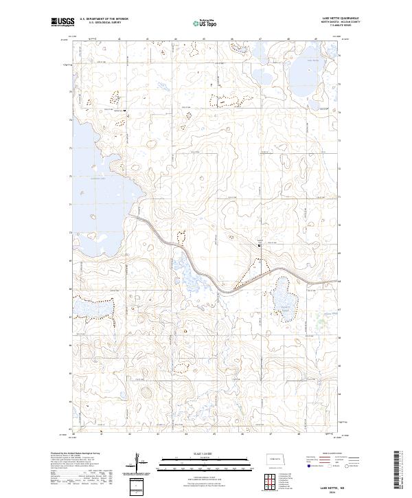 Lake Nettie topographic map thumbnail