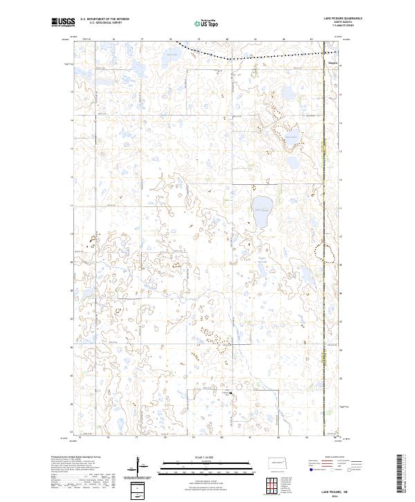 Lake Pickard topographic map thumbnail