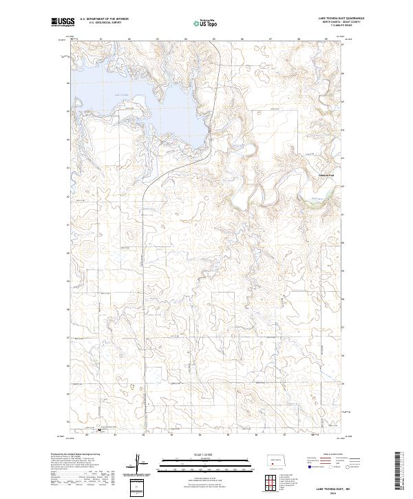 Lake Tschida East topographic map thumbnail