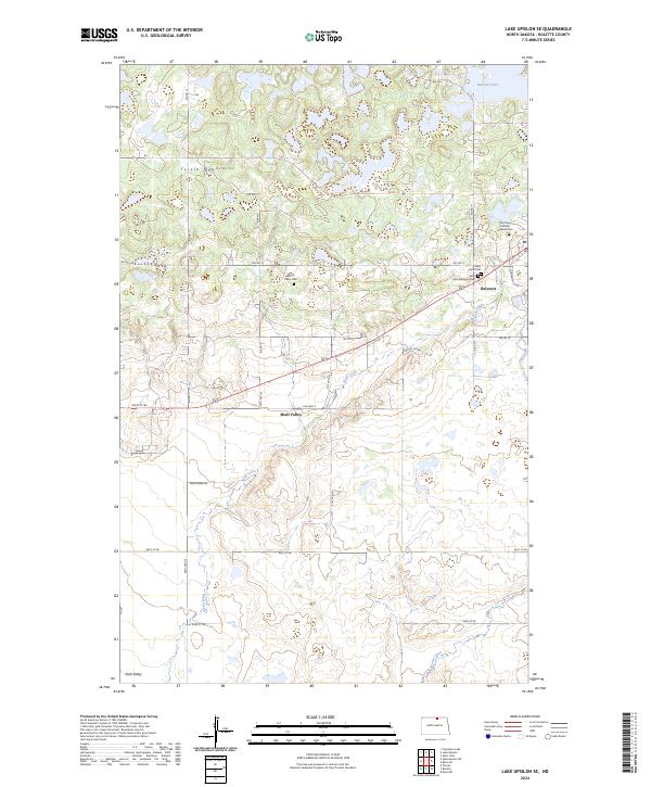 Lake Upsilon SE topographic map thumbnail