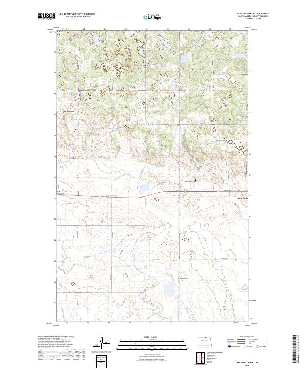 Lake Upsilon SW topographic map thumbnail