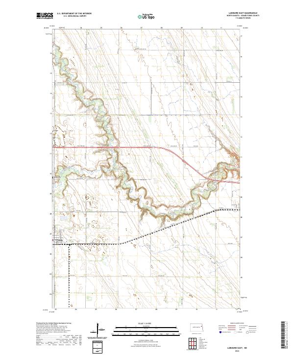 Larimore East topographic map thumbnail