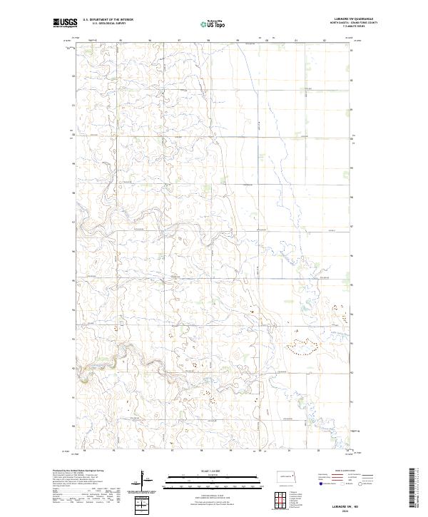 Larimore SW topographic map thumbnail
