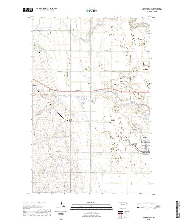 Larimore West topographic map thumbnail